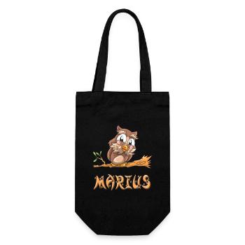 Hibou Marius - Sac à bouteille - noir - Devant