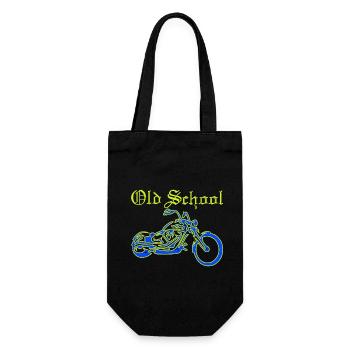 Motorrad, Roller, Moped - Geschenkbeutel für Flaschen - Schwarz - Vorne