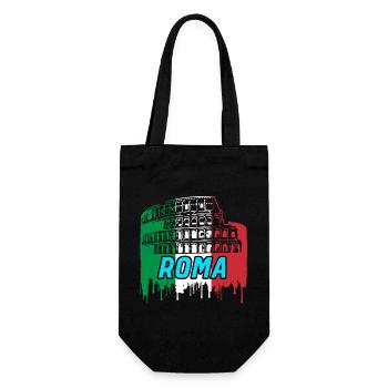 Rome / Gift / Gift Idea - Gift Bag for Bottles - black - Front