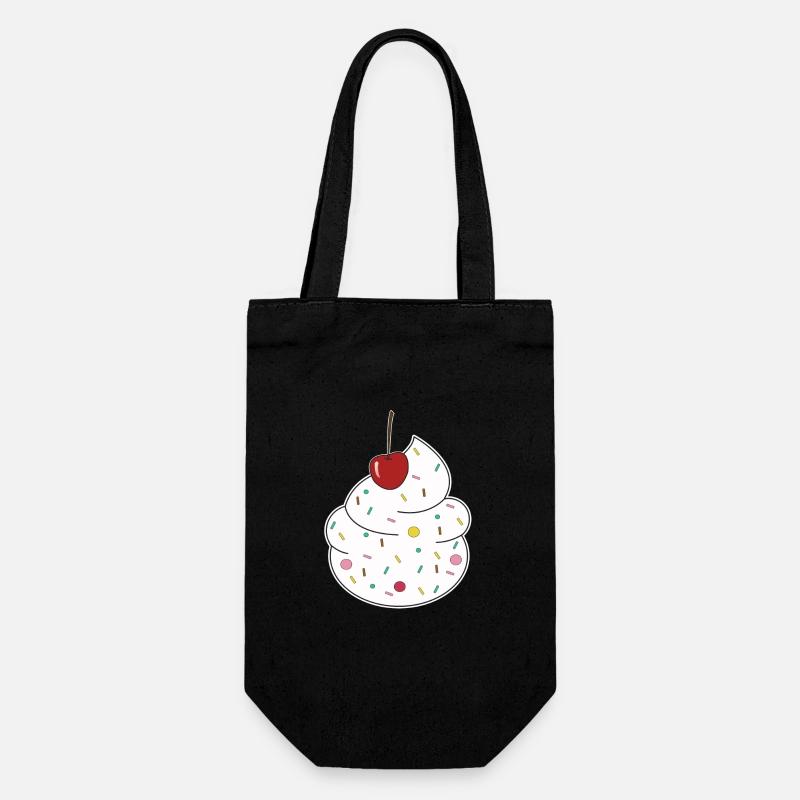 Cream cherry - Gift Bag for Bottles - black