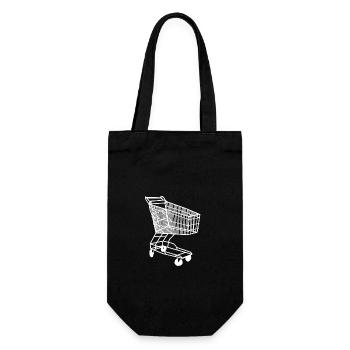 Shopping Cart Style Gift - Gift Bag for Bottles - black - Front