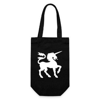 Einhorn - Geschenkbeutel für Flaschen - Schwarz - Vorne