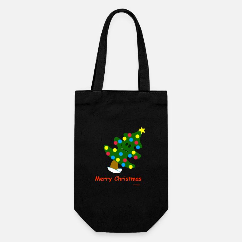 Arbre de Noël / Arbre de Noël - Sac à bouteille - noir