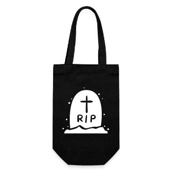 rest in peace - Gift Bag for Bottles - black - Front