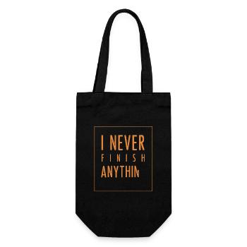 I Never Finish Anything - Gift Bag for Bottles - black - Front
