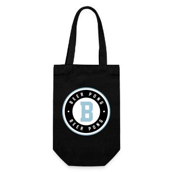 Beer Pong Badge Blue Logo - Gift Bag for Bottles - black - Front