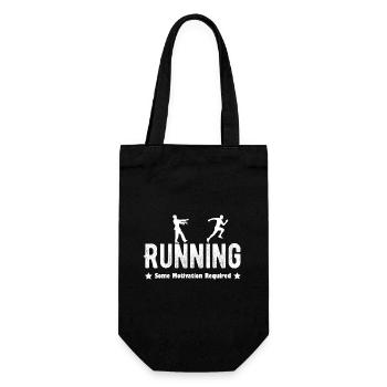 Running Zombie Jogger Fitness Running Gift White - Gift Bag for Bottles - black - Front