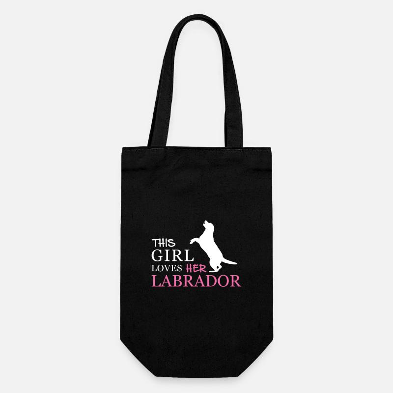 Labrador - Gift Bag for Bottles - black