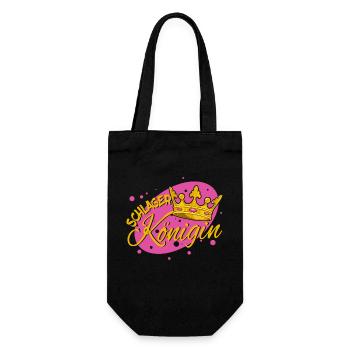 Schlager Queen folk music fan music statement - Gift Bag for Bottles - black - Front