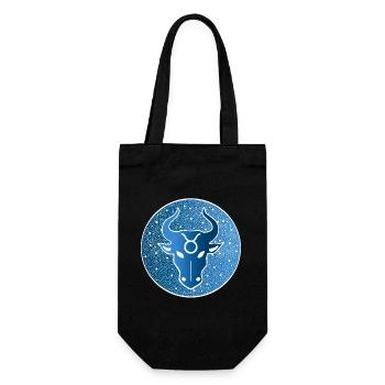 Astrological sign: bull - Gift Bag for Bottles - black - Front