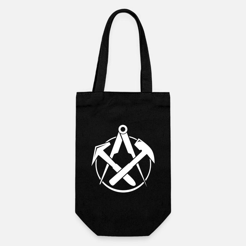 Toiture Logo - Blanc - Sac à bouteille - noir