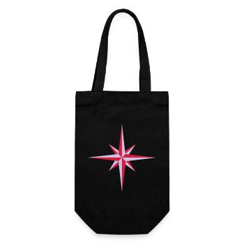 Compass - Gift Bag for Bottles - black - Front