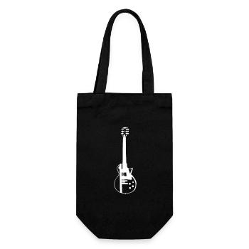 E-Gitarre - Geschenkbeutel für Flaschen - Schwarz - Vorne