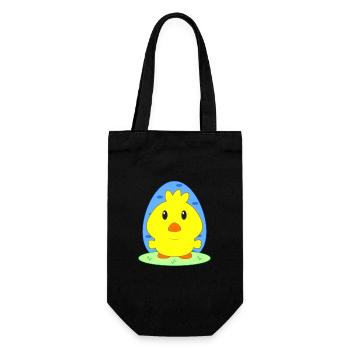 Chicks, Easter, animals for children, sweet chicks - Gift Bag for Bottles - black - Front