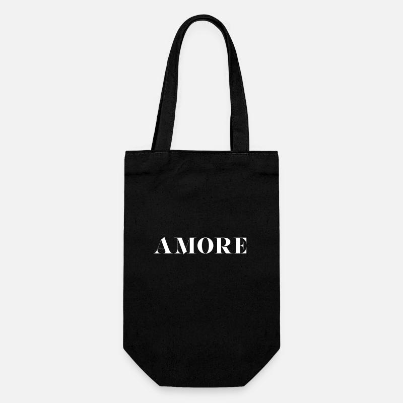 Amore - Geschenkbeutel für Flaschen - Schwarz