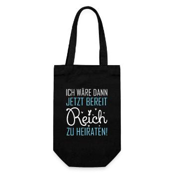 Bachelorette Party mariée marié mariage - Sac à bouteille - noir - Devant