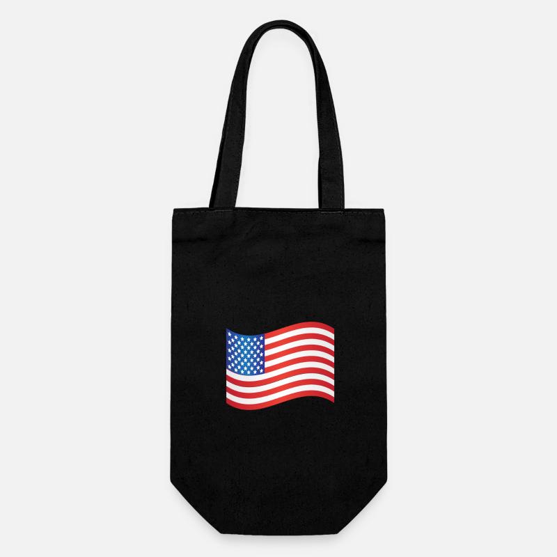 Drapeau américain - Sac à bouteille - noir