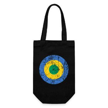 Gabon vintage aviation cockade Africa - Gift Bag for Bottles - black - Front