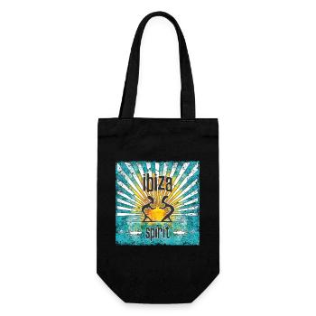 Ibiza Spirit Sun Art Design - Gift Bag for Bottles - black - Front