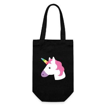 Unicorn - Gift Bag for Bottles - black - Front