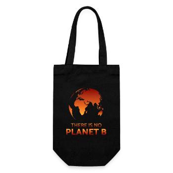Klimaschutz Umwelt Planet Erde Klima Klimapolitik - Geschenkbeutel für Flaschen - Schwarz - Vorne
