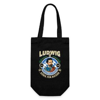 KÖNIG LUDWIG VON BAYERN - Geschenkbeutel für Flaschen - Schwarz - Vorne