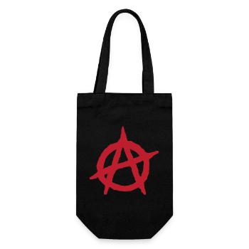 Anarchie Symbol Anarchie Anarchie Anarchie - Geschenkbeutel für Flaschen - Schwarz - Vorne