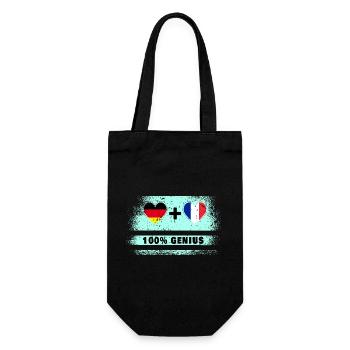 Germany and France 100% brilliant / Gift - Gift Bag for Bottles - black - Front