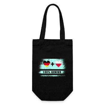 Germany and Poland 100% Ingenious / Gift - Gift Bag for Bottles - black - Front