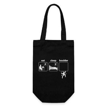 Boulder Eat Sleep Citation Escalade Alpinisme - Sac à bouteille - noir - Devant