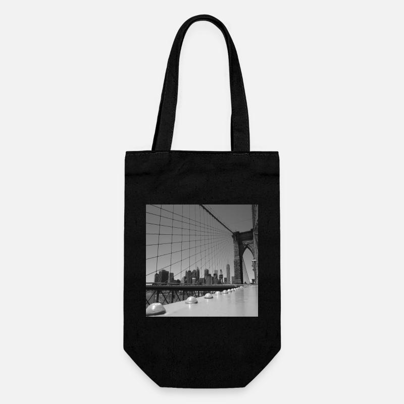 Brooklyn-Brücke - Geschenkbeutel für Flaschen - Schwarz