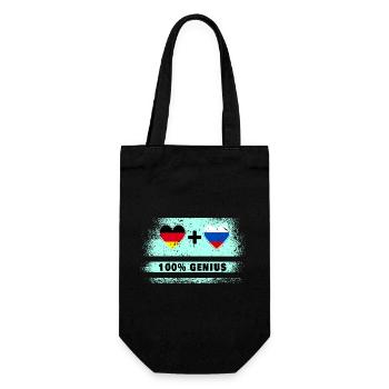 Germany and Russia 100% Ingenious / Gift - Gift Bag for Bottles - black - Front