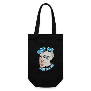 Koala - Geschenkbeutel für Flaschen - Schwarz - Vorne