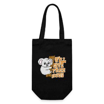 Koala - Geschenkbeutel für Flaschen - Schwarz - Vorne