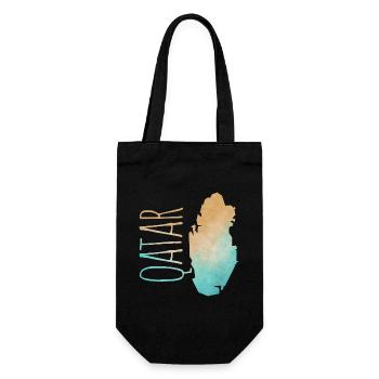 Qatar - Gift Bag for Bottles - black - Front
