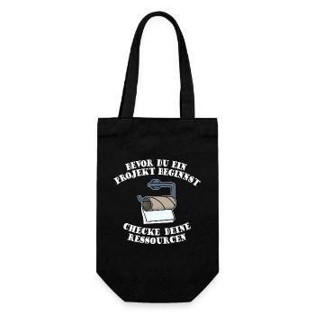 Projektmanager Organisation Projekt Lustig Sprüche - Geschenkbeutel für Flaschen - Schwarz - Vorne