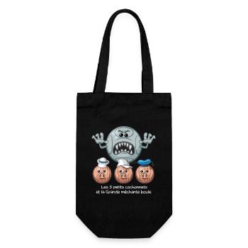 les 3 petits cochonets - Sac à bouteille - noir - Devant