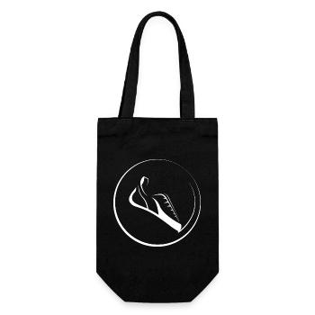 Kletterschuh Logo bouldern Symbol Illustration - Geschenkbeutel für Flaschen - Schwarz - Vorne