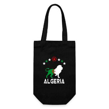 Algerien Löwen Flaggen Design / Geschenk - Geschenkbeutel für Flaschen - Schwarz - Vorne
