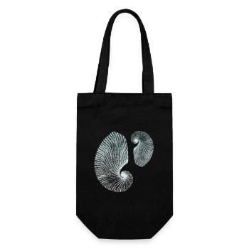 Minimalist spiral marine patterns - Gift Bag for Bottles - black - Front