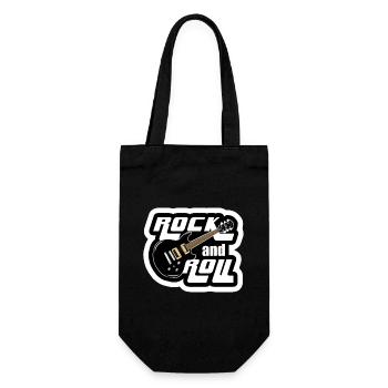 Rock'n'Roll-Musik, Musikstil, Musiker * - Geschenkbeutel für Flaschen - Schwarz - Vorne