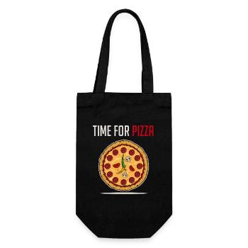 Pizza Pizzeria Bestellen Salami Italienisch Essen - Geschenkbeutel für Flaschen - Schwarz - Vorne