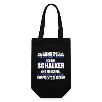 Schalker Beratung Geschenkidee - Geschenkbeutel für Flaschen - Schwarz - Vorne