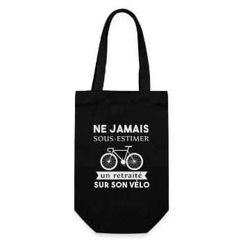 Sous estimer retraité vélo humour cycliste drôles - Sac à bouteille - noir - Devant
