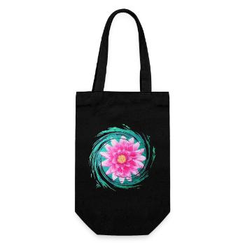 Leuchtender Lotus - Sonja Ariel von Staden - Geschenkbeutel für Flaschen - Schwarz - Vorne