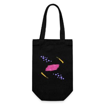 Comets orbiting their planet - Gift Bag for Bottles - black - Front