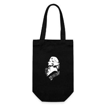 Mozart - Geschenkbeutel für Flaschen - Schwarz - Vorne