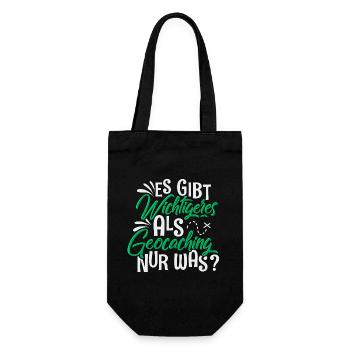 Geocaching Geocacher - Geschenkbeutel für Flaschen - Schwarz - Vorne