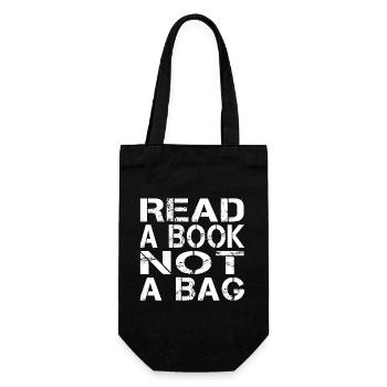 Lire un livre pas un sac - Sac à bouteille - noir - Devant