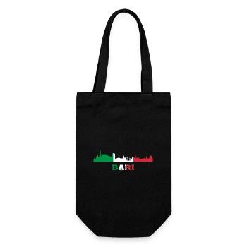 Bari City Skyline Italy Landmark, Bari Italia - Gift Bag for Bottles - black - Front